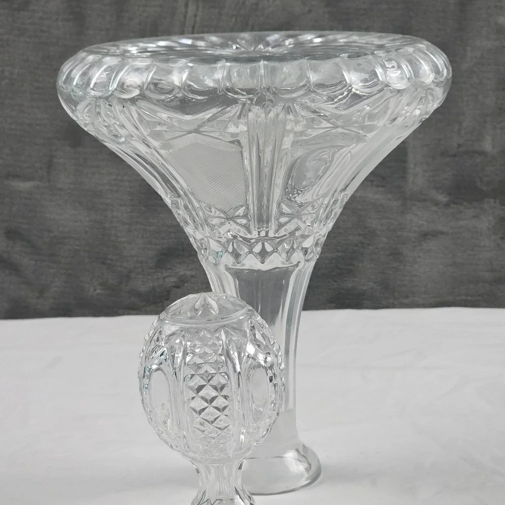 Vintage 9 Inch Etched Glass Decanter